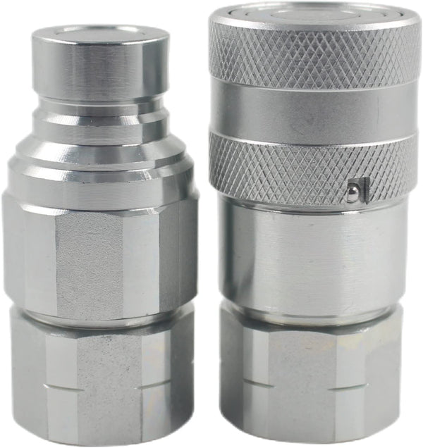 3/4'' SAE-12 UNF1-1/16 Flat Face Hydraulic Quick Connect Coupling/Coupler, 1/2 Body W/Dust Cap