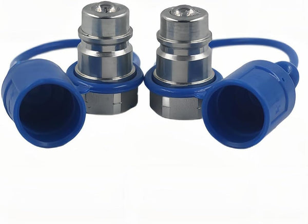 2-PCS 1/2" Ag Ball Valve Hydraulic Quick Connect Male Coupler Nipple Tractor Coupling 1/2" NPT