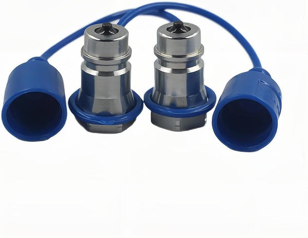 2-PCS 1/2" Ag ISO5675 Poppet Valve Hydraulic Quick Connect Male Coupler  1/2" NPTNV12 NPT M/F